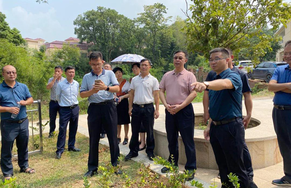 廣東省生態(tài)環(huán)境廳、江西省生態(tài)環(huán)境廳考察調(diào)研我司農(nóng)村生活污水處理站