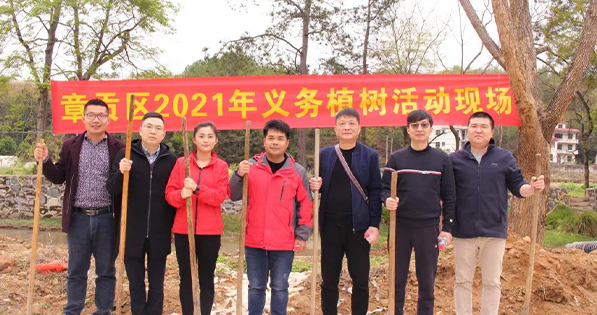 春回大地，萬物復蘇丨挺進環(huán)保聯(lián)合贛南專員辦、區(qū)生態(tài)環(huán)境局等單位開展義務植樹節(jié)活動
