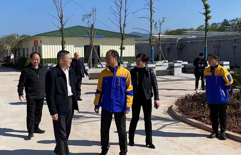江西省生態(tài)環(huán)境廳黨組成員、副廳長龍剛一行蒞臨挺進環(huán)保和樂新村污水處理站視察調研